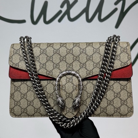 GUCCI 古驰 Dionysus 中号红色酒神链条包