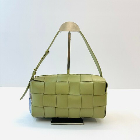 Bottega Veneta 綠色18格編織肩背包