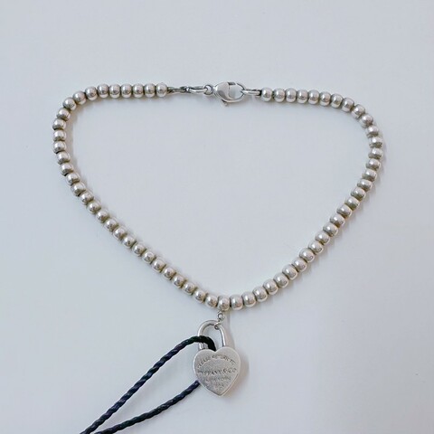 TIFFANYT&CO 愛心銀色手鍊