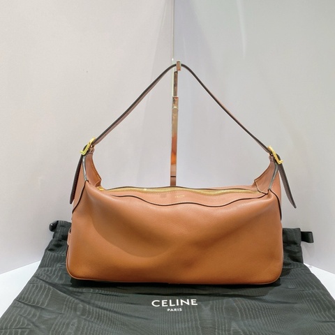Celine賽琳 焦糖色Romy全皮腋下包