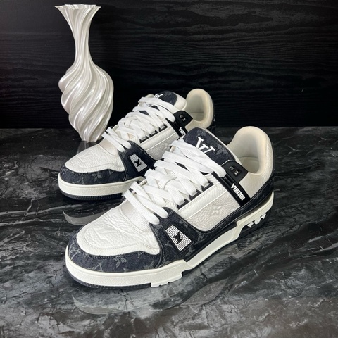 Louis Vuitton路易威登黑白牛仔Trainer板鞋 42碼