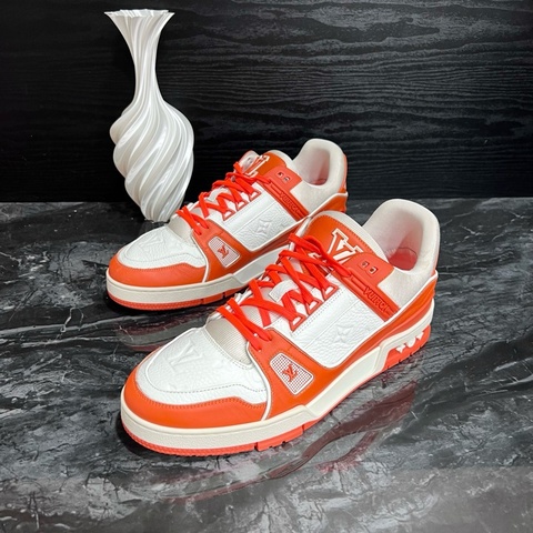 Louis Vuitton路易威登白橙浮雕Trainer板鞋 42碼