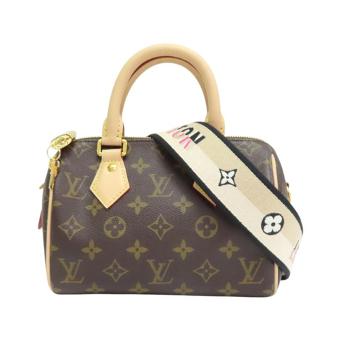 棕色 原花帆布 Speedy Bandouliere 20 兩用包【LOUIS VUITTON LV 路易威登】 M46234