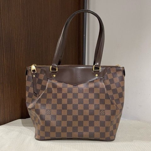 Louis Vuitton 路易威登 棕色棋盤格托特包 手提單肩腋下包