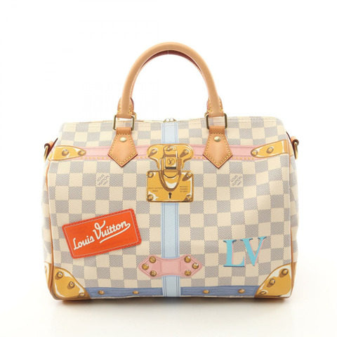路易威登 Speedy Bandouliere 30 斜背包 N41063 Damier azur LV