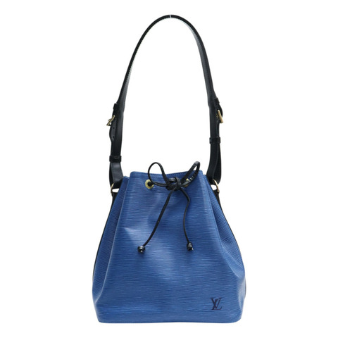 藍色 EPI 水波紋 牛皮 Petit Noe 水桶包 肩背包【LOUIS VUITTON LV 路易威登】 M44152