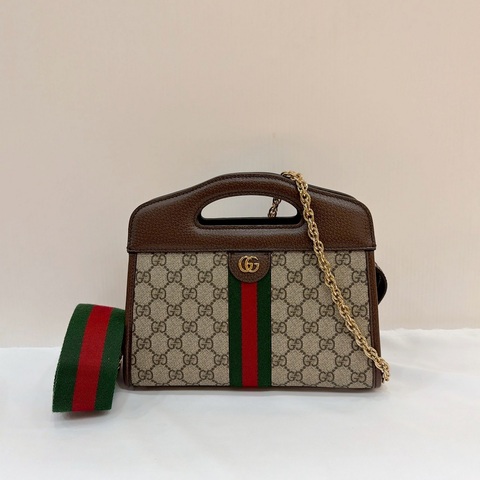 香緹國際精品 GUCCI 紅綠織帶兩用托特包 1097