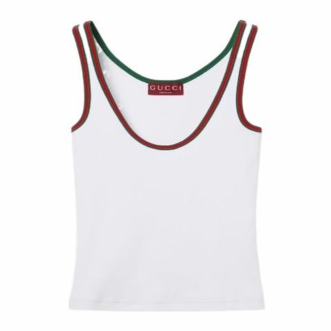 Gucci 女士 織帶棉質背心XS S M L碼