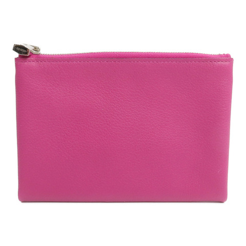 HERMES Evercolor皮革Atout 14 PM Mini Pouch手拿包Rose Purple