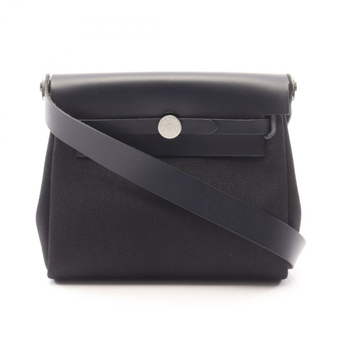 愛馬仕 Herbag Zip Mini 單肩斜背包 K Toile 軍綠色獵裝黑色 SHW