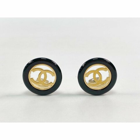 ST07 Chanel 復古鏤空雙C夾式耳環