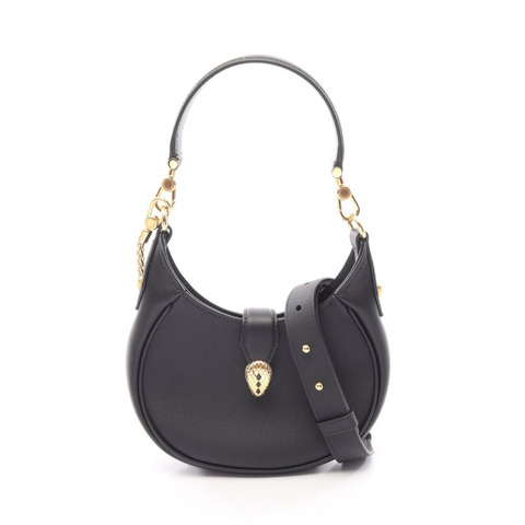 寶格麗 Serpenti Ellipse 小號單肩斜背包 292051 黑色皮革