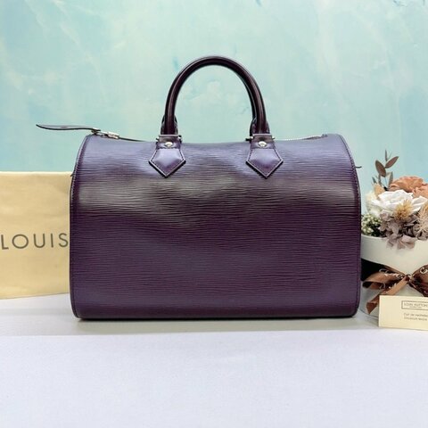 LV Epi Speedy30紫色波士頓手提包