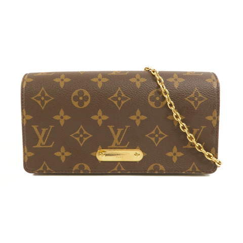 LOUIS VUITTON Monogram Wallet On Chain Lily金扣鏈帶肩背袋