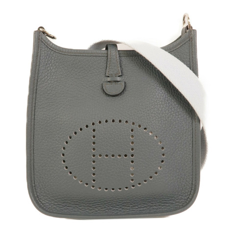 HERMES Clemence皮革Evelyne TPM肩背袋Bleu Orage
