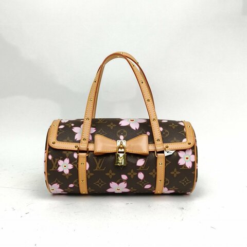 LOUIS VUITTON 中古村上隆櫻花圓筒包老花PVC2003肩背包