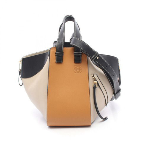 LOEWE HAMMOCK SMALL 單肩斜背包 A538S35X51 皮革 米色 二手