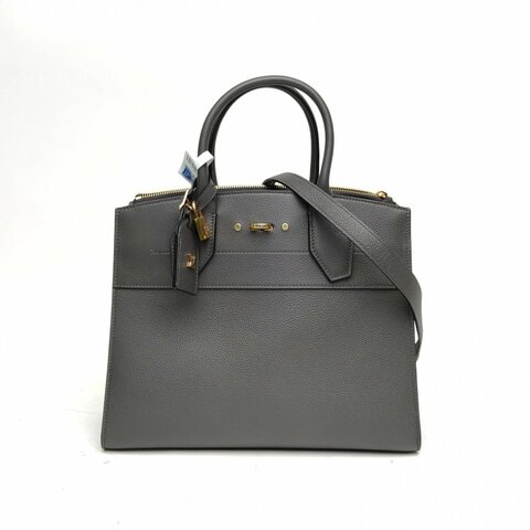 LOUIS VUITTON CitySteamer中號深灰色牛皮金扣2019肩背包
