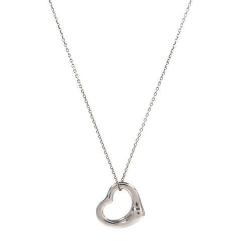 TIFFANY&CO 925純銀Open Heart Necklace項鍊