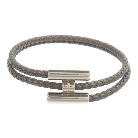 HERMES Swift皮革Tournis Tresse Bracelet手帶