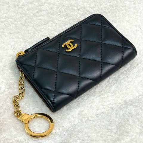 Chanel 鑰匙零錢包 黑金