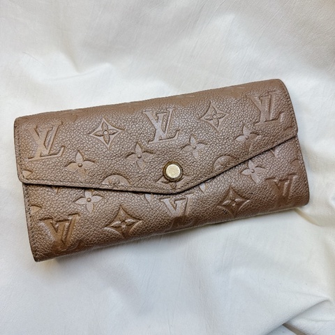 Louis Vuitton Sarah摩卡壓紋長夾 LV皮夾 LV長夾 LV錢包