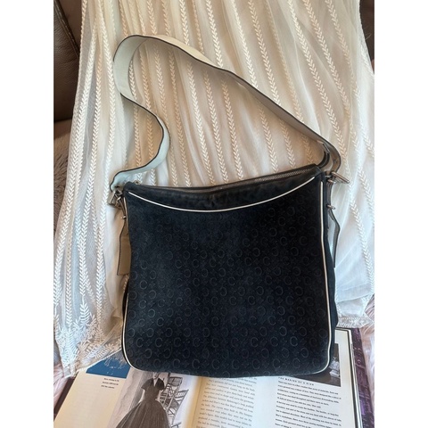 思琳Celine 中古 Vintage 男女合用 古董單肩包 復古 絕版 經典 C Macadam 老花暗紋 郵差包 斜背包 messenger bag crossbody bag