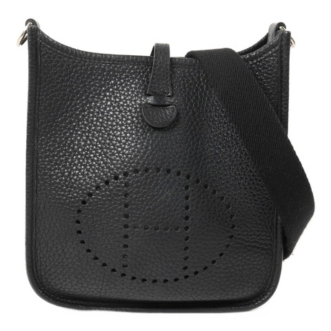HERMES Clemence皮革Evelyne TPM肩背袋Noir