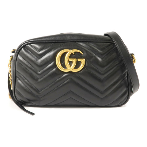 GUCCI 牛皮皮革GG Marmont Shoulder Bag鏈帶肩背袋