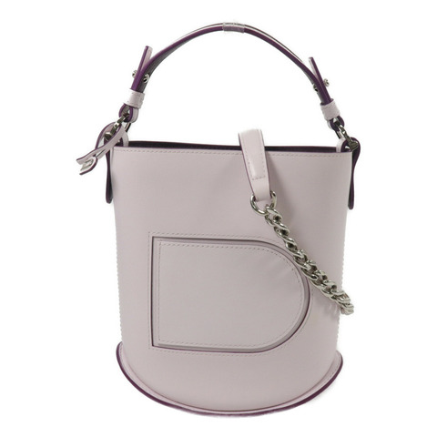 Delvaux 牛皮皮革Pin Mini Bucket鏈帶手挽肩背兩用袋