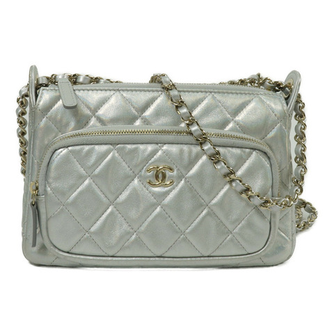 CHANEL 羊皮皮革Chain Shoulder鏈帶肩背袋