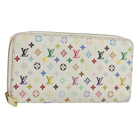 路易威登 Monogram Multicolor Zippy 皮夾 白色 M60241 LV 正品 178601A