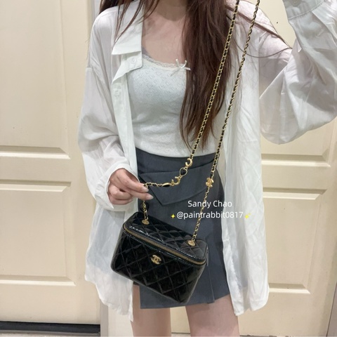 Chanel coco愛心鏈款化妝盒💋🖤盒子包