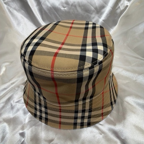 Burberry 經典格紋棉質漁夫帽S（Check Cotton Bucket Hat）