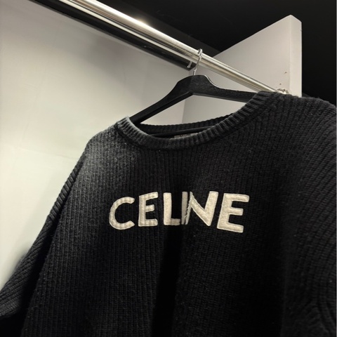 專櫃65000🌟Celine 刺繡Logo針織羊毛毛衣｜Classic Trend CT精品｜台北東區實體