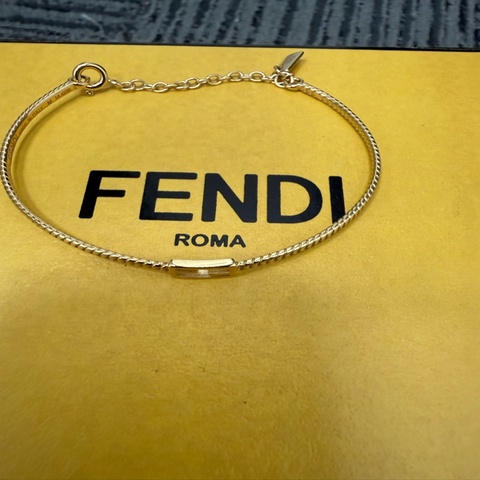 Fendi 雙F logo 異材質拼接手環手鏈