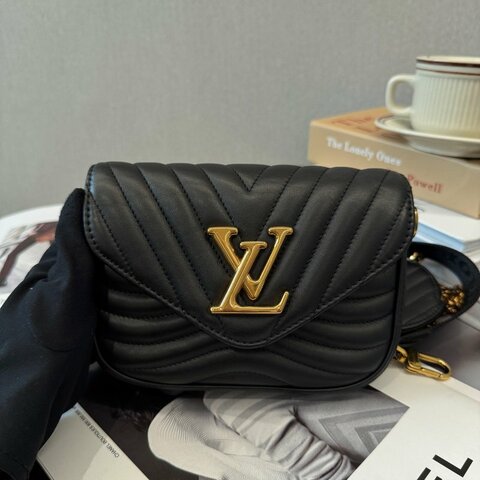 芯片款 路易威登/Louis Vuitton New Wave三合一屁股包黑金肩背斜背包