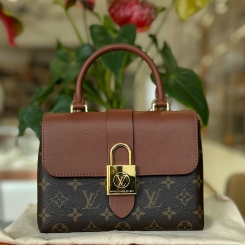 Louis Vuitton路易威登 焦糖鎖頭  芯片 BB Monogram 塗層帆布和光滑牛皮