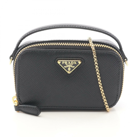 PRADA Saffiano 三角迷你鏈條斜背包 1NR025QHHF0002