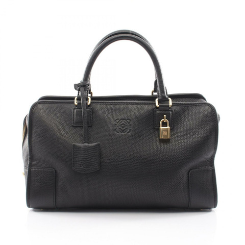 LOEWE Amazona 36 手提包，黑色真皮，二手女款
