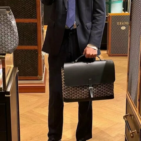 Goyard Citadin 黑色公事包 38*28*8.5 98新配件塵袋
