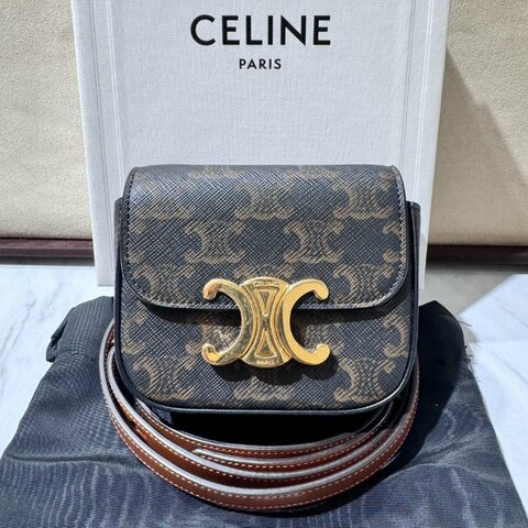 CELINE   Claude Triomphe迷你老花凱旋門斜背包