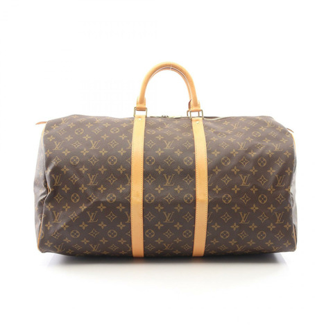 路易威登 Keepall 55 旅行手提包 M41424 Monogram 皮革 棕色 二手