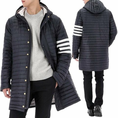 💎Han's house精品服飾💎THom Browne 羽絨 連帽 外套 中版 深藍 現貨2號 原價69800