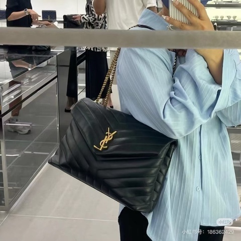 Ysl 黑金LouLou Bag 肩背斜背包 30*20*11 95新 配件塵袋