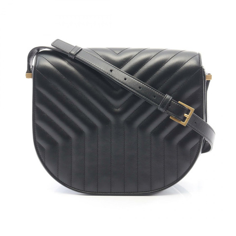 SAINT LAURENT PARIS JOAN 斜背包單肩包 579583 黑色皮革 二手 女士