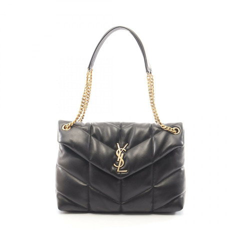 SAINT LAURENT PARIS Loulou 羽絨單肩包 5774751EL071000 皮革 黑色 全新