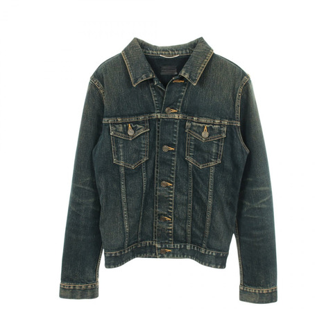 SAINT LAURENT PARIS DEAD RAT 牛仔夾克，純棉，海軍藍，M碼，二手男款