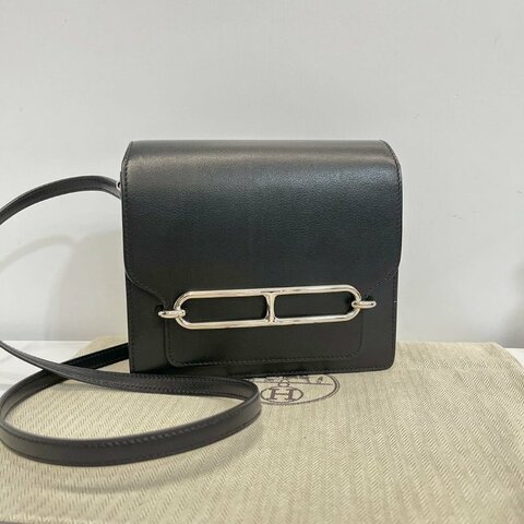 Hermes mini roulis19 黑銀 豬鼻子