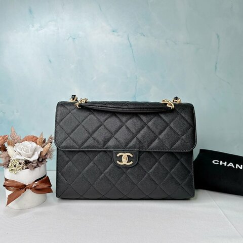 CHANEL 荔枝牛手提斜背書包